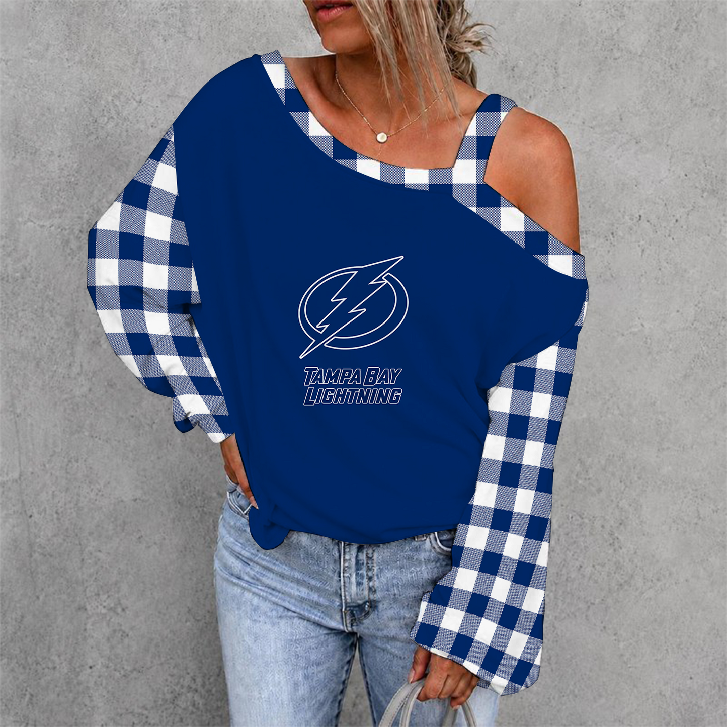 [SUPER SALE] NEW CUSTOMIZED NHL12 TPL TAMPA BAY LIGHTNING DROP SHOULDER SWEATSHIRT