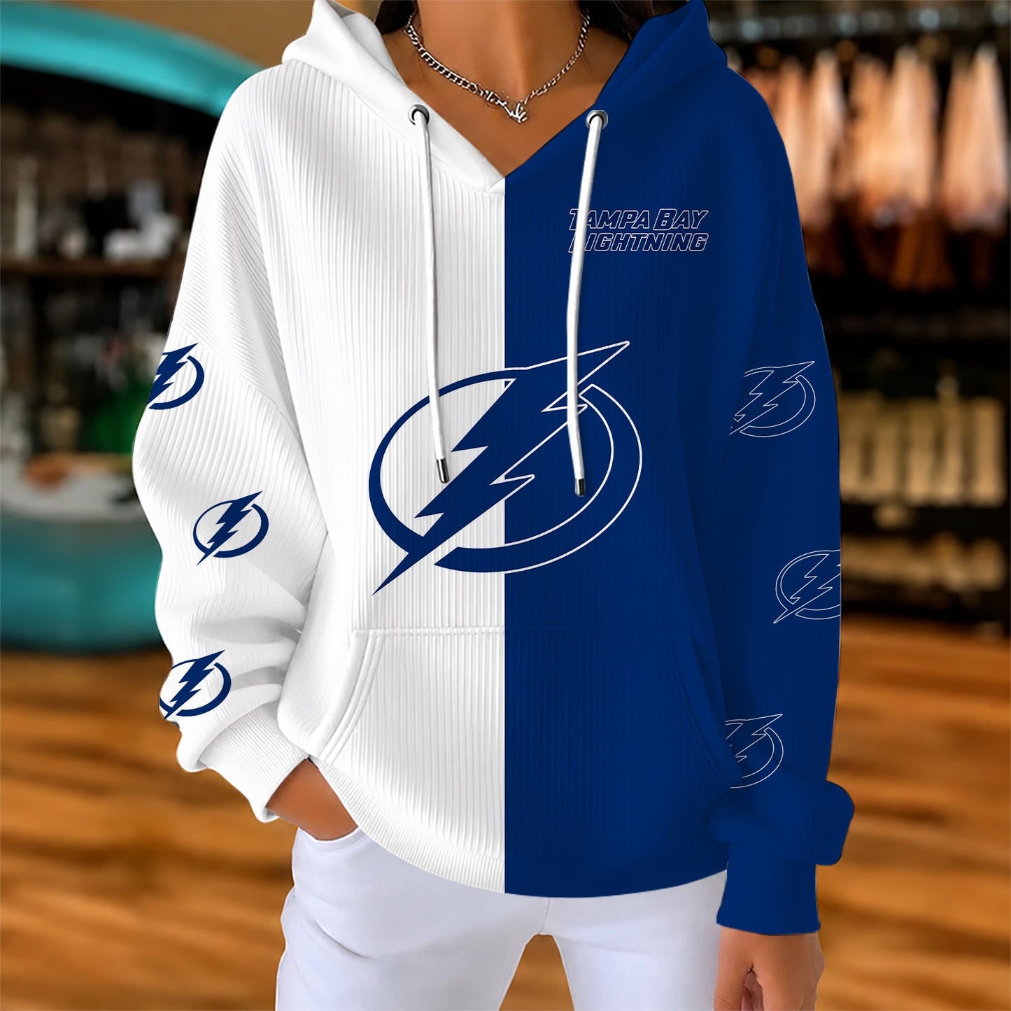 [SUPER SALE] NEW CUSTOMIZED NHL12 TPL TAMPA BAY LIGHTNING RIBBED HOODIE & SWEATSHIRT