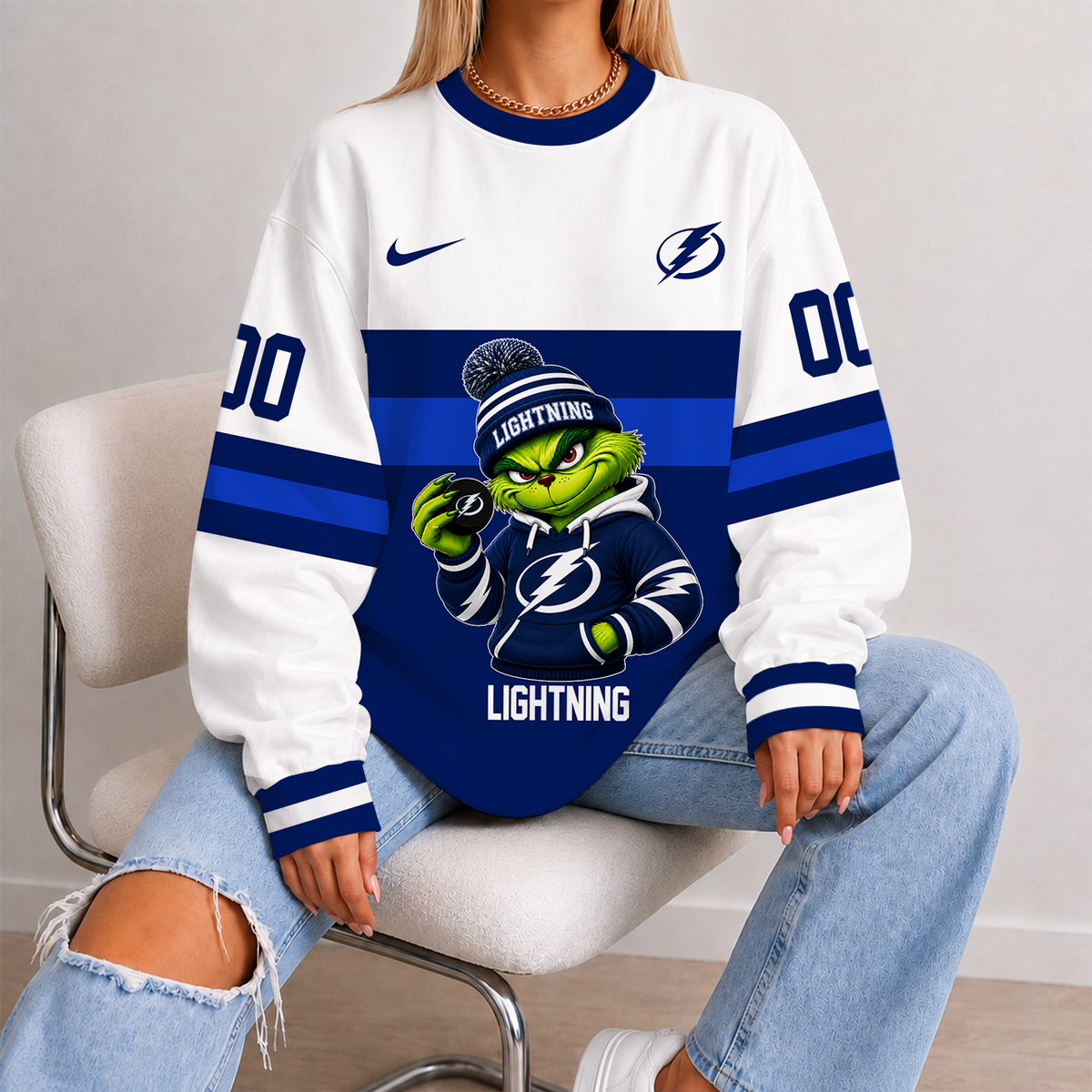 [SUPER SALE] NEW CUSTOMIZED NHL12 TPL TAMPA BAY LIGHTNING UNISEX SWEATSHIRT
