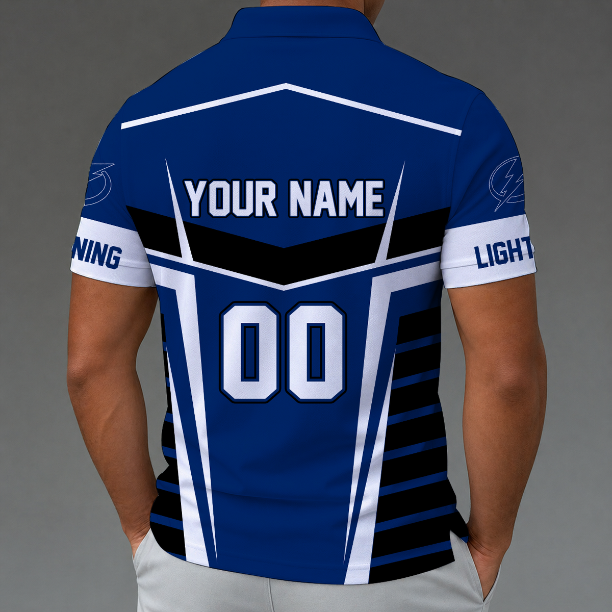 [SUPER SALE] NEW CUSTOMIZED NHL12 TPL TAMPA BAY LIGHTNING POLO SHIRT