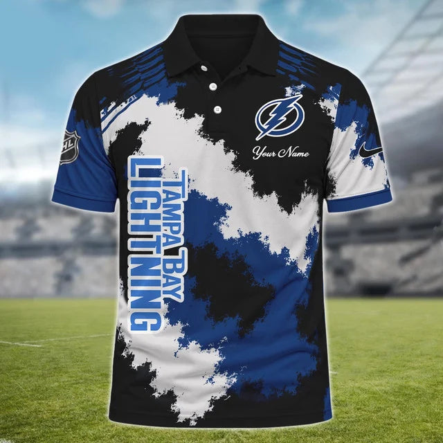 [SUPER SALE] NEW CUSTOMIZED NHL12 TPL TAMPA BAY LIGHTNING POLO SHIRT
