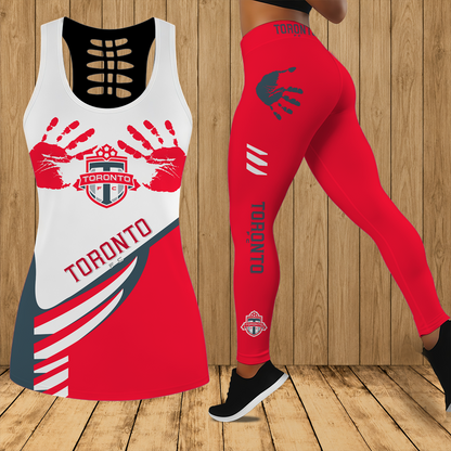 [FAN EXCLUSIVE] NEW CUSTOMIZED MLS12 TRT TORONTO FC HOLLOW TANK TOP & LEGGINGS SET