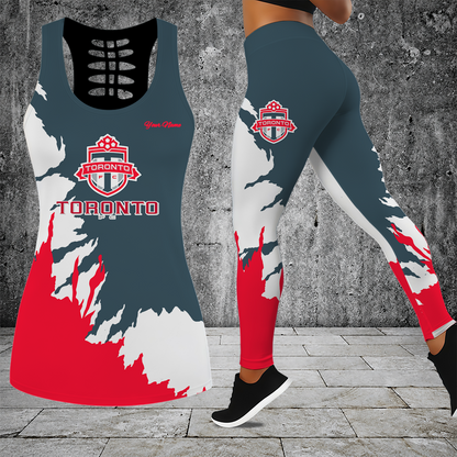 [FAN EXCLUSIVE] NEW CUSTOMIZED MLS12 TRT TORONTO FC HOLLOW TANK TOP & LEGGINGS SET