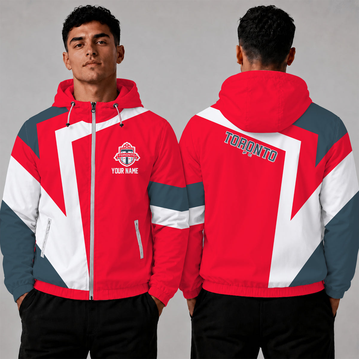 [FAN EXCLUSIVE] NEW CUSTOMIZED MLS12 TRT TORONTO FC WINDBREAKER JACKET