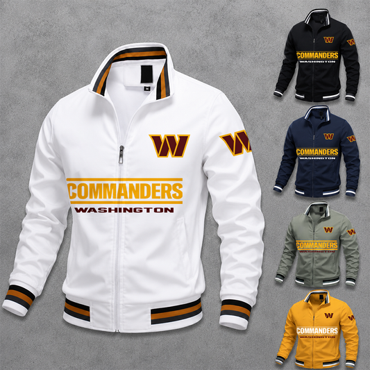 [SPECIAL OFFER] NEW CUSTOMIZED NFL12 WTC WASHINGTON COMMANDERS MULTICOLOR MEN'S CASUAL JACKET