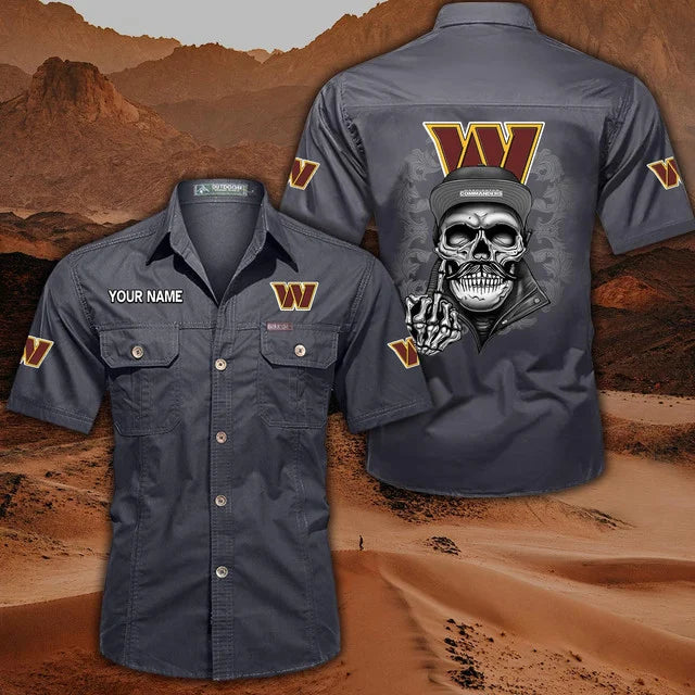 [SPECIAL OFFER] NEW CUSTOMIZED NFL12 WTC WASHINGTON COMMANDERS MUTICOLOR MEN'S CARGO SHIRT