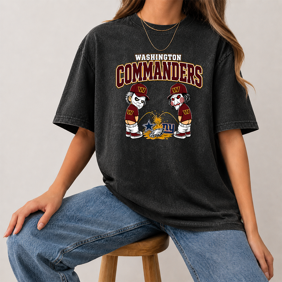 [SPECIAL OFFER] NEW CUSTOMIZED NFL12 WTC WASHINGTON COMMANDERS FUNNY WASHED TEE