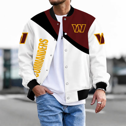 [SPECIAL OFFER] NEW CUSTOMIZED NFL12 WTC WASHINGTON COMMANDERS SATIN VARSITY & BASEBALL JACKET
