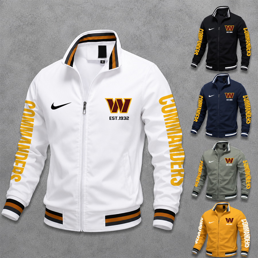 [SPECIAL OFFER] NEW CUSTOMIZED NFL12 WTC WASHINGTON COMMANDERS MEN'S CASUAL JACKET
