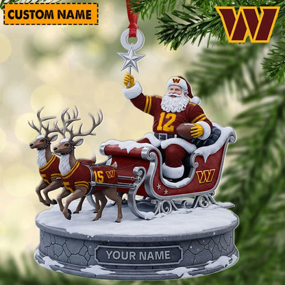 [SPECIAL OFFER] NEW CUSTOMIZED NFL12 WTC WASHINGTON COMMANDERS CHRISTMAS ACRYLIC ORNAMENT