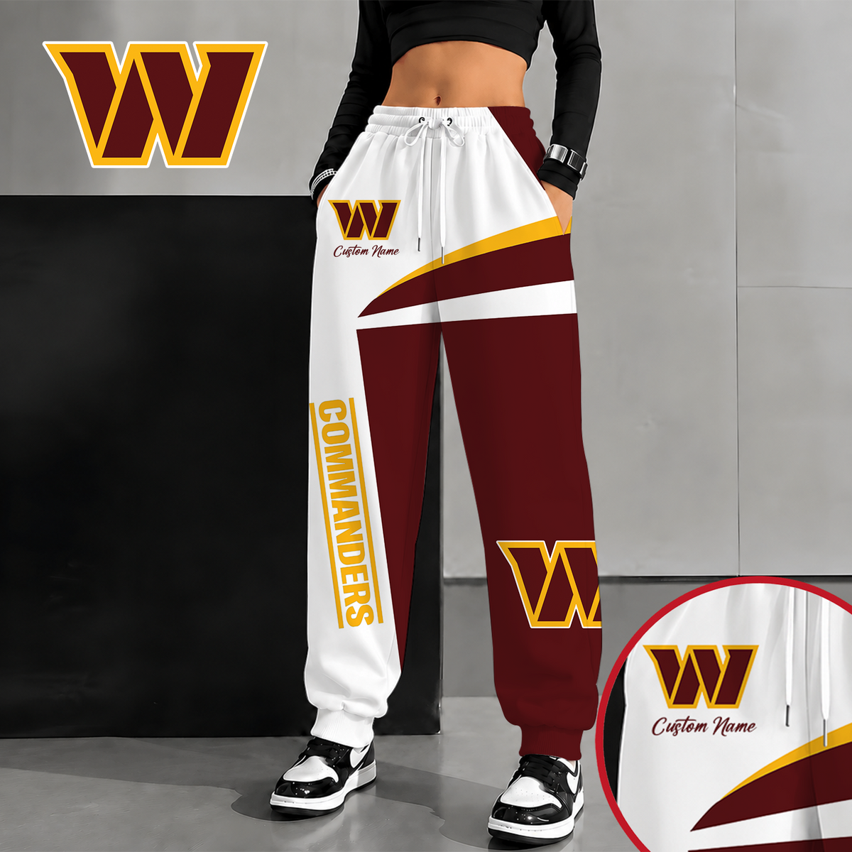 [SPECIAL OFFER] NEW CUSTOMIZED NFL12 WTC WASHINGTON COMMANDERS SWEATPANTS