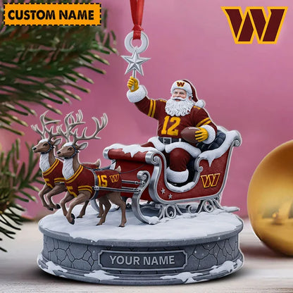 [SPECIAL OFFER] NEW CUSTOMIZED NFL12 WTC WASHINGTON COMMANDERS CHRISTMAS ACRYLIC ORNAMENT