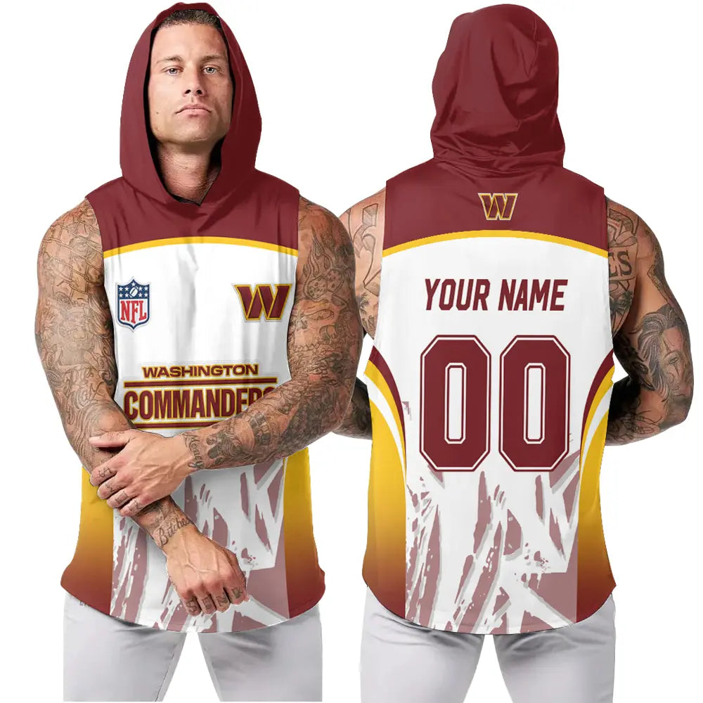 [SPECIAL OFFER] NEW CUSTOMIZED NFL12 WTC WASHINGTON COMMANDERS HOODED TANK TOP