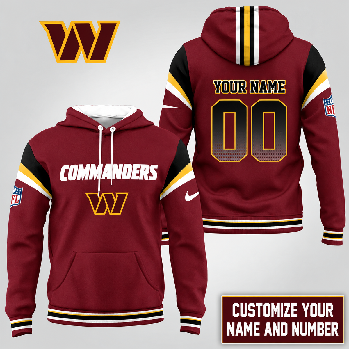 [SPECIAL OFFER] NEW CUSTOMIZED NFL12 WTC WASHINGTON COMMANDERS T-SHIRT, HOODIE, ZIP HOODIE