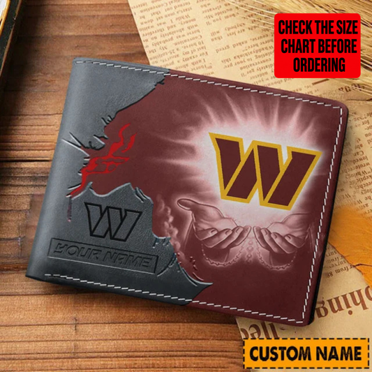 [SPECIAL OFFER] NEW CUSTOMIZED NFL12 WTC WASHINGTON COMMANDERS LEATHER WALLET