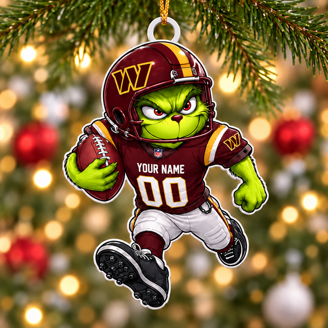 [SPECIAL OFFER] NEW CUSTOMIZED NFL12 WTC WASHINGTON COMMANDERS CHRISTMAS ACRYLIC ORNAMENT