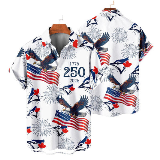 [FLASH SALE] NEW CUSTOMIZED MLB12 TBJ TORONTO BLUE JAYS UNISEX HAWAIIAN SHIRT