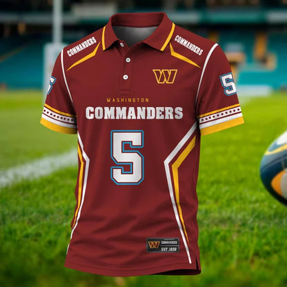 [SPECIAL OFFER] NEW CUSTOMIZED NFL12 WTC WASHINGTON COMMANDERS POLO SHIRT