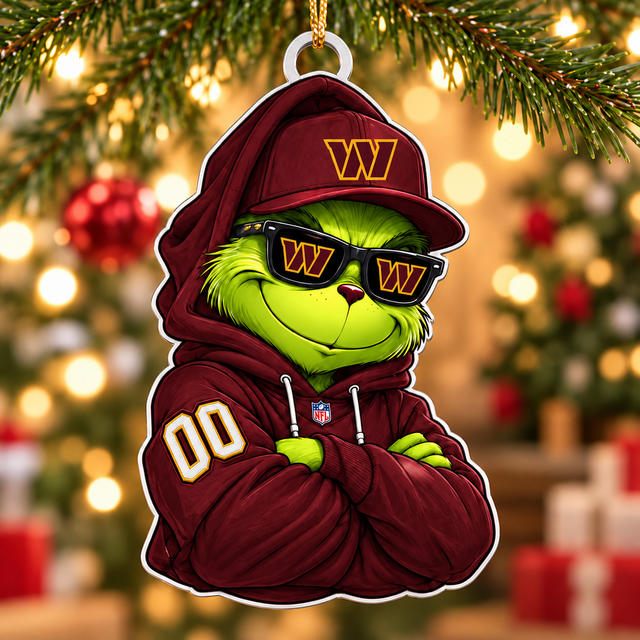 [SPECIAL OFFER] NEW CUSTOMIZED NFL12 WTC WASHINGTON COMMANDERS CHRISTMAS ACRYLIC ORNAMENT