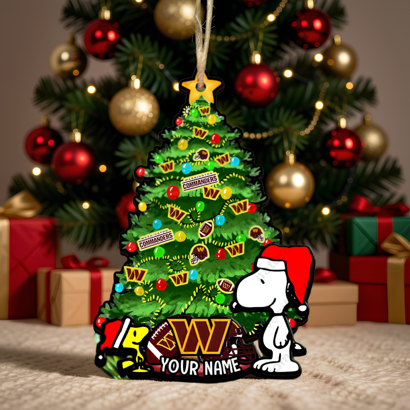 [SPECIAL OFFER] NEW CUSTOMIZED NFL12 WTC WASHINGTON COMMANDERS CHRISTMAS ACRYLIC ORNAMENT