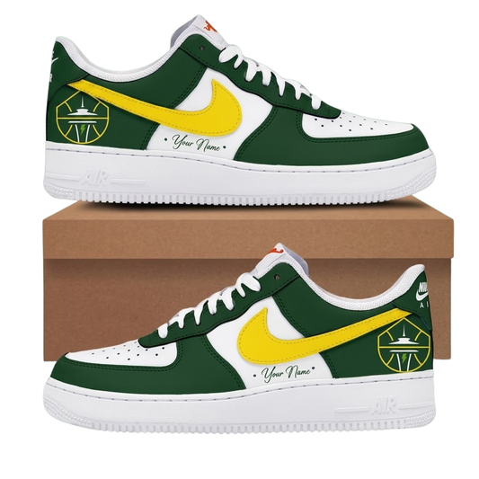 LIMITED EDITION - NEW CUSTOMIZED WNBA12 STS SEATTLE STORM AF1 SNEAKERS
