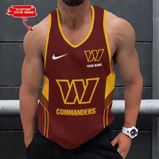 LIMITED EDITION - NEW CUSTOMIZED NFL12 WTC WASHINGTON COMMANDERS UNISEX TANK TOP