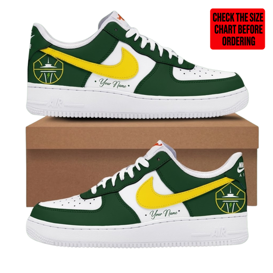 LIMITED EDITION - NEW CUSTOMIZED WNBA12 STS SEATTLE STORM AF1 SNEAKERS
