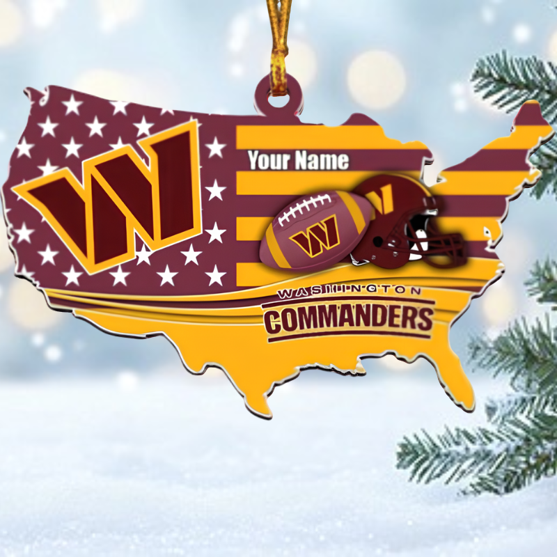 [SPECIAL OFFER] NEW CUSTOMIZED NFL12 WTC WASHINGTON COMMANDERS CHRISTMAS ACRYLIC ORNAMENT