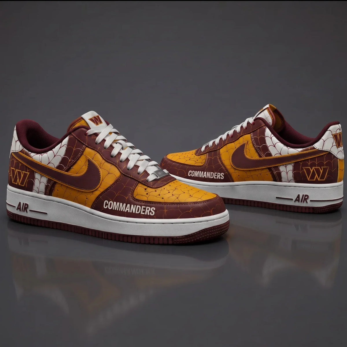 [SPECIAL OFFER] NEW CUSTOMIZED NFL12 WTC WASHINGTON COMMANDERS x SPIDER AF1 SHOES
