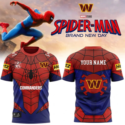[SPECIAL OFFER] NEW CUSTOMIZED NFL12 WTC WASHINGTON COMMANDERS x SPIDER T-SHIRT, HOODIE & ZIP HOODIE