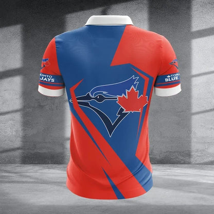 [FLASH SALE] NEW CUSTOMIZED MLB12 TBJ TORONTO BLUE JAYS ZIP POLO SHIRT