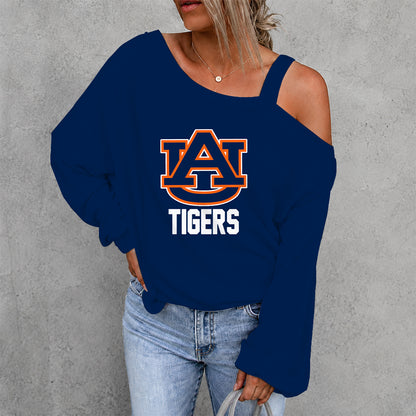 [FAN FAVORITE] NEW CUSTOMIZED NCAA FBS13 ABT AUBURN TIGERS DROP SHOULDER SWEATSHIRT