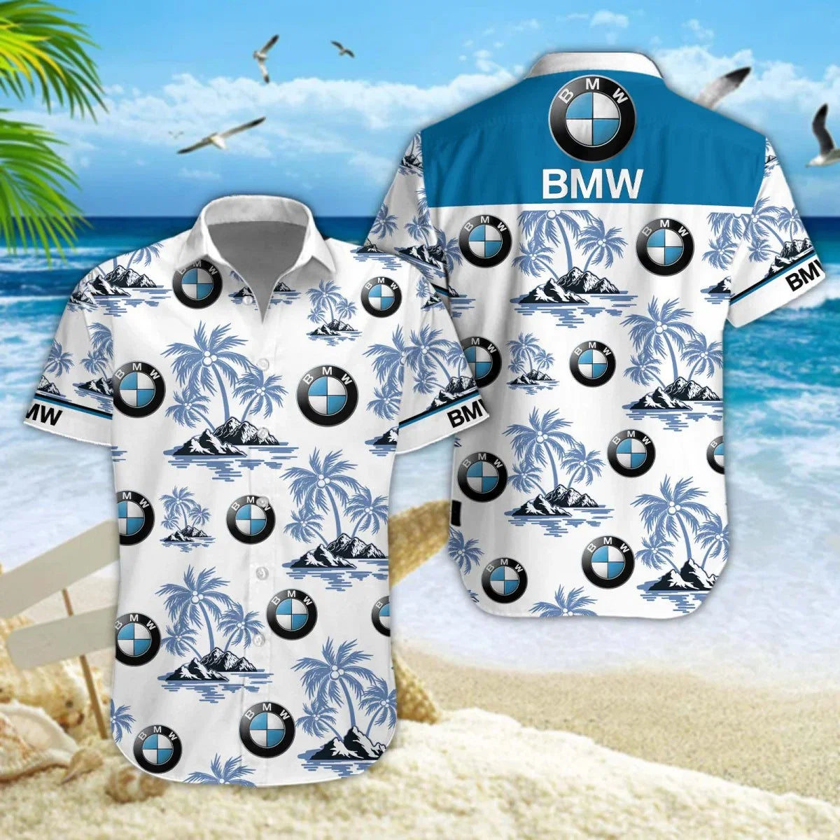 [FAN MUST-HAVE] NEW CUSTOMIZED F113 BMW BMW UNISEX HAWAIIAN SHIRT & SHORTS SET