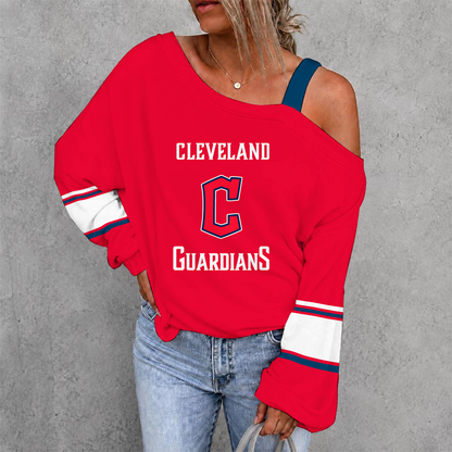 [FLASH SALE] NEW CUSTOMIZED MLB13 CGS CLEVELAND GUARDIANS DROP SHOULDER SWEATSHIRT