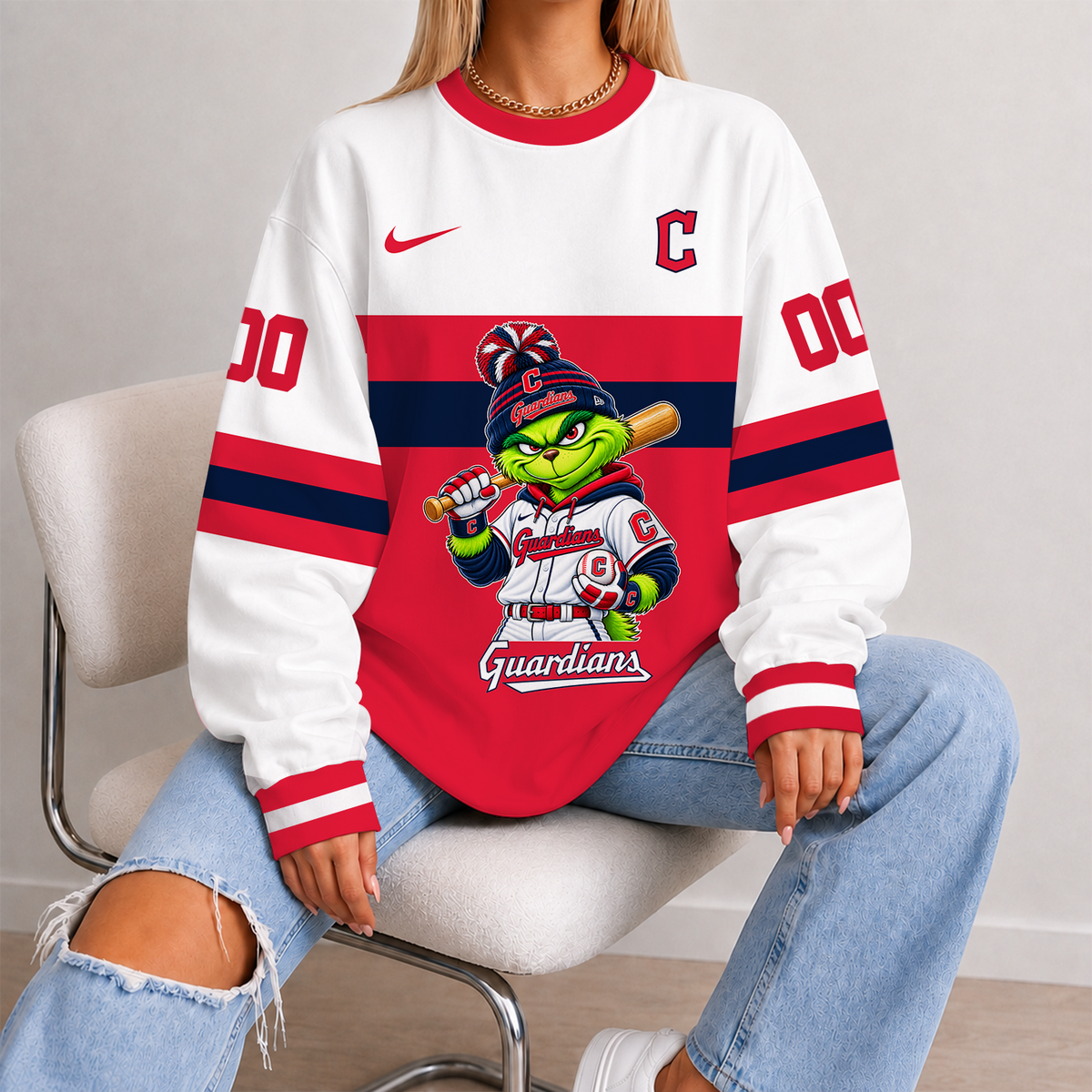 [FLASH SALE] NEW CUSTOMIZED MLB13 CGS CLEVELAND GUARDIANS UNISEX SWEATSHIRT