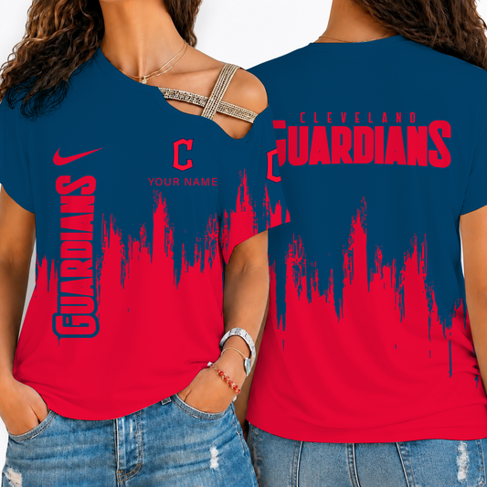 [FLASH SALE] NEW CUSTOMIZED MLB13 CGS CLEVELAND GUARDIANS SHOULDER SHIRT
