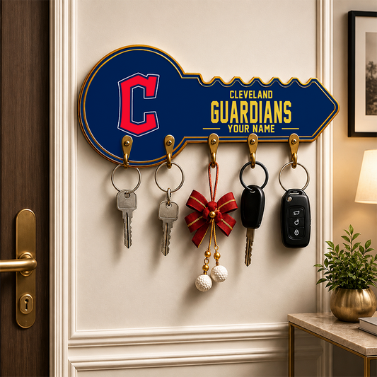 [FLASH SALE] NEW CUSTOMIZED MLB13 CGS CLEVELAND GUARDIANS WALL KEY HOLDER FOR HOME