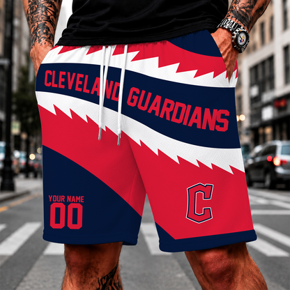 [FLASH SALE] NEW CUSTOMIZED MLB13 CGS CLEVELAND GUARDIANS SHORT PANTS