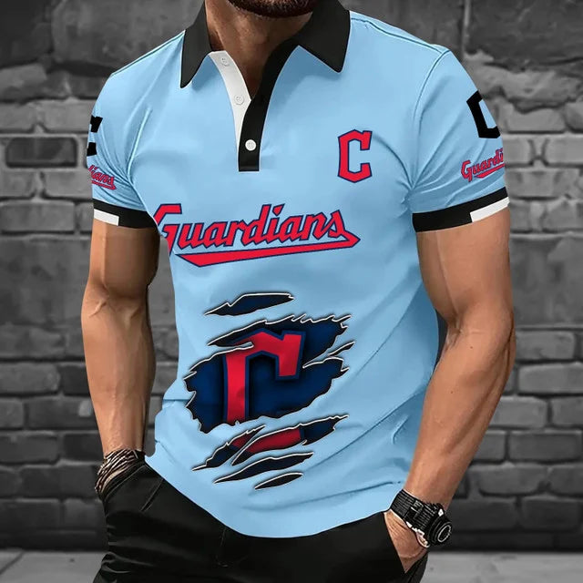 [FLASH SALE] NEW CUSTOMIZED MLB13 CGS CLEVELAND GUARDIANS POLO SHIRT
