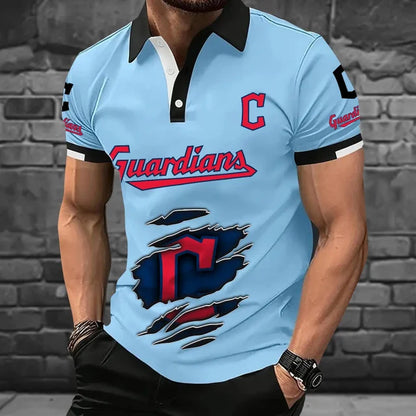 [FLASH SALE] NEW CUSTOMIZED MLB13 CGS CLEVELAND GUARDIANS POLO SHIRT