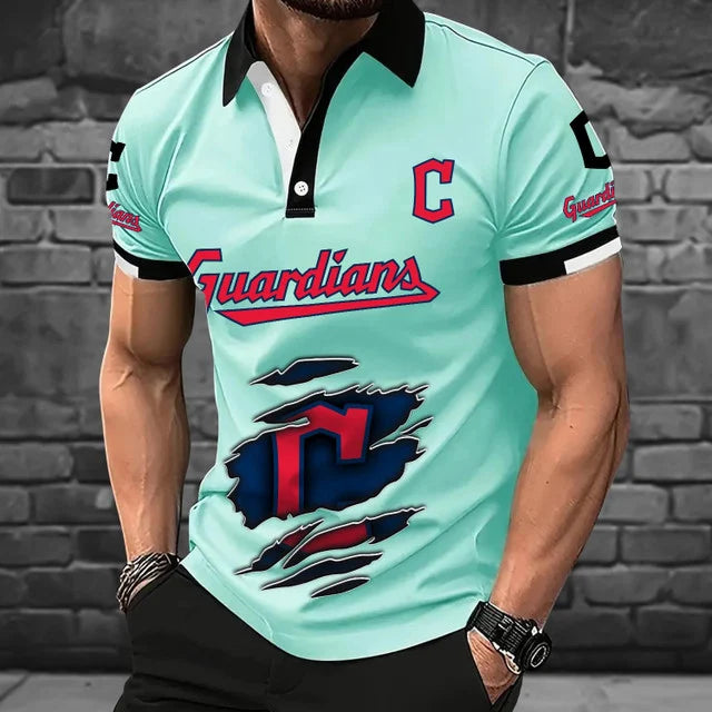 [FLASH SALE] NEW CUSTOMIZED MLB13 CGS CLEVELAND GUARDIANS POLO SHIRT