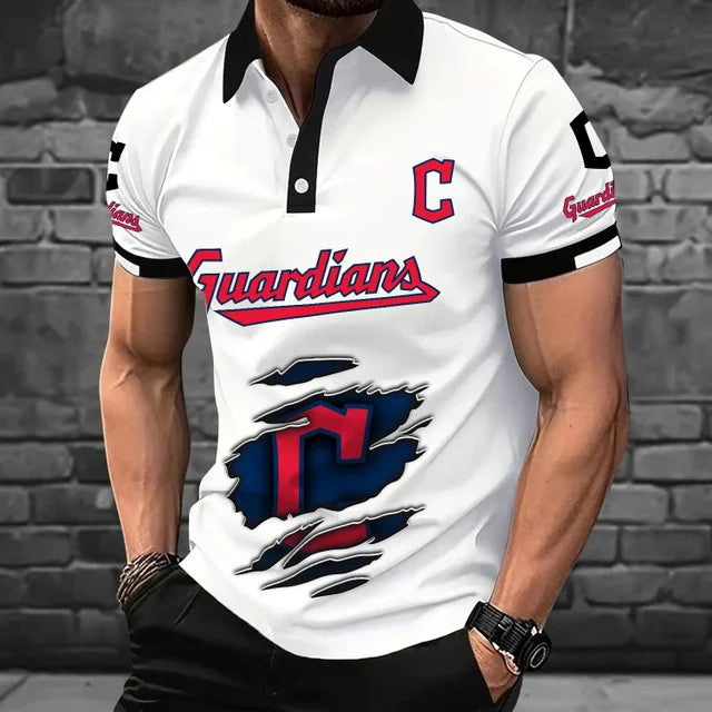 [FLASH SALE] NEW CUSTOMIZED MLB13 CGS CLEVELAND GUARDIANS POLO SHIRT