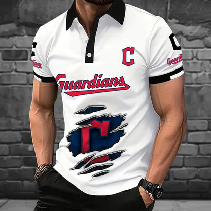 [FLASH SALE] NEW CUSTOMIZED MLB13 CGS CLEVELAND GUARDIANS POLO SHIRT