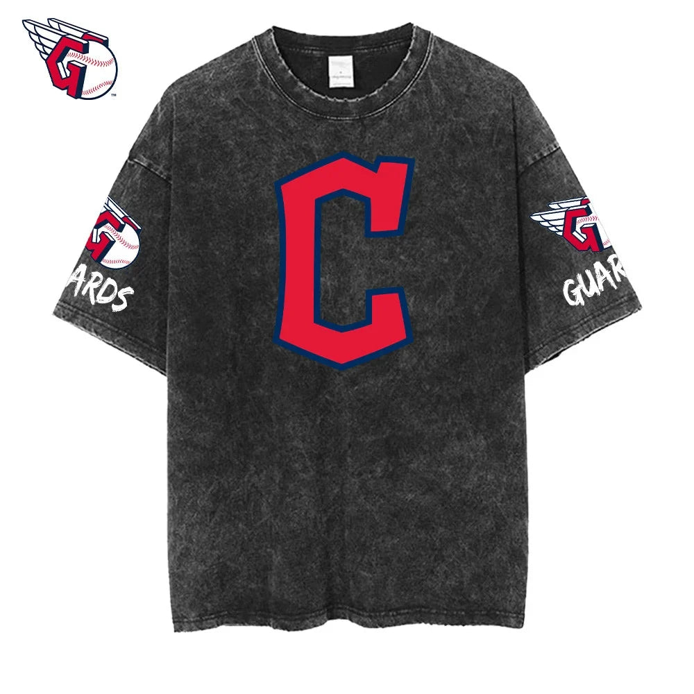 [FLASH SALE] NEW CUSTOMIZED MLB13 CGS CLEVELAND GUARDIANS MULTICOLOR WASHED TEE