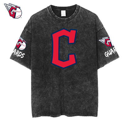 [FLASH SALE] NEW CUSTOMIZED MLB13 CGS CLEVELAND GUARDIANS MULTICOLOR WASHED TEE