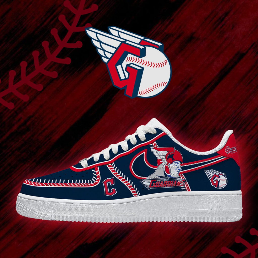 [FLASH SALE] NEW CUSTOMIZED MLB13 CGS CLEVELAND GUARDIANS AF1 SHOES