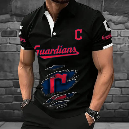 [FLASH SALE] NEW CUSTOMIZED MLB13 CGS CLEVELAND GUARDIANS POLO SHIRT