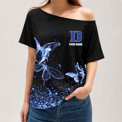 [FAN FAVORITE] NEW CUSTOMIZED NCAA CFH13 DLD DUKE BLUE DEVILS OFF-SHOULDER SHIRT
