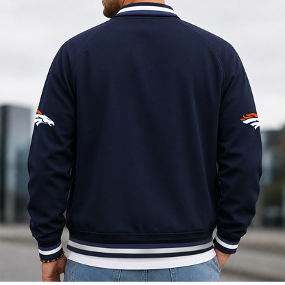 [SPECIAL OFFER] NEW CUSTOMIZED NFL13 DVB DENVER BRONCOS MEN'S CASUAL JACKET