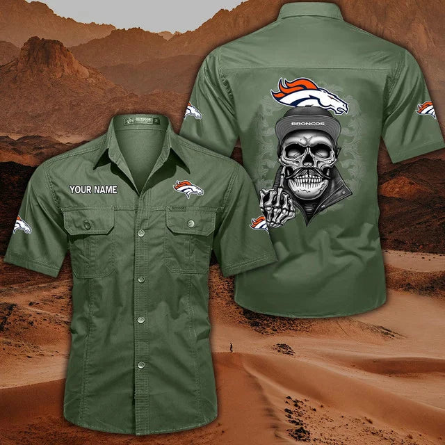 [SPECIAL OFFER] NEW CUSTOMIZED NFL13 DVB DENVER BRONCOS MUTICOLOR MEN'S CARGO SHIRT